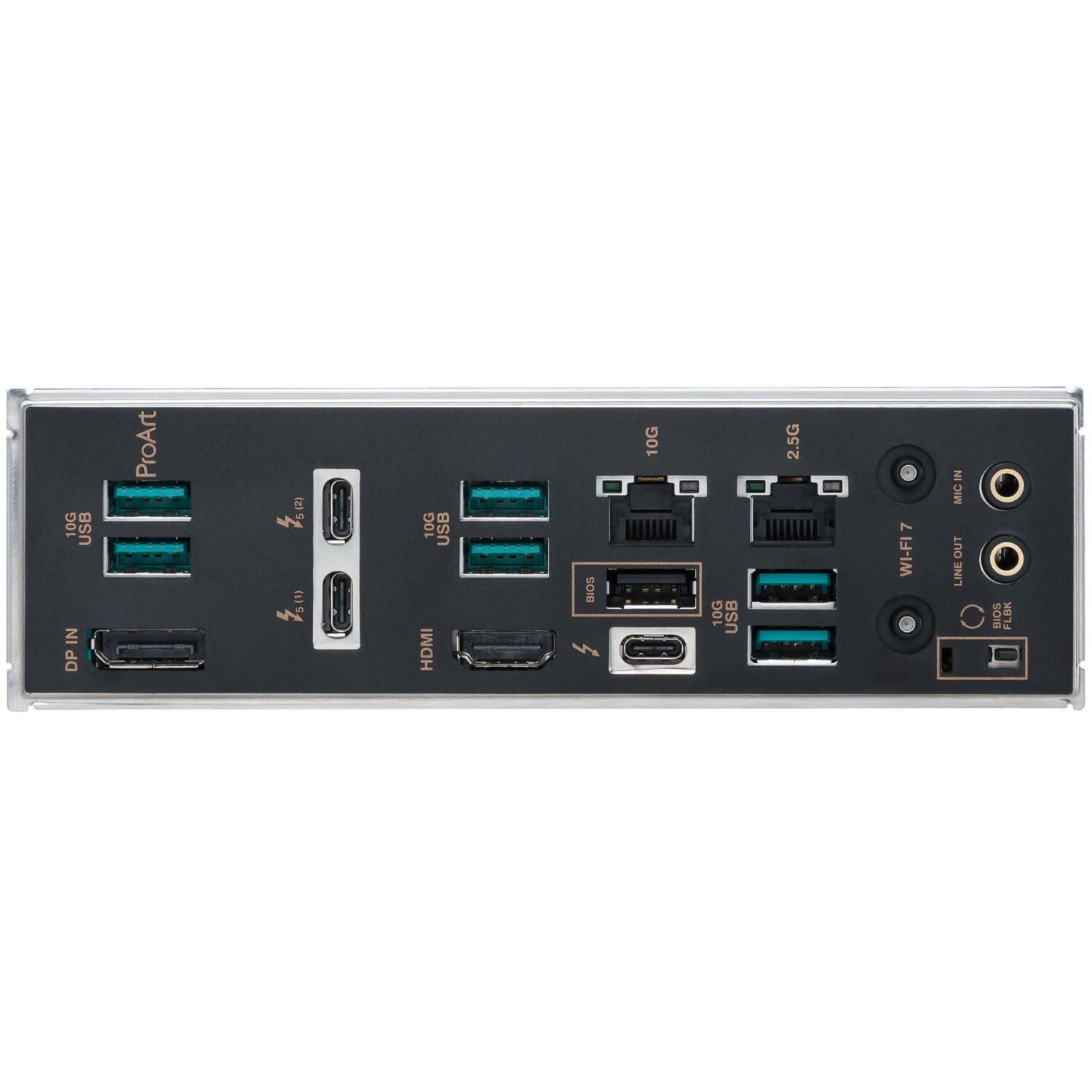 Asus настольная плата PROART Z890-CREATOR WIFI, LGA 1851, DDR5, 192 ГБ, 5 M.2, 10 Гбит, 2.5 Гбит, Wi-Fi 7, 3 Thunderbolt (PROART Z890-CREATOR WIFI)