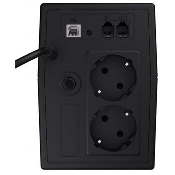 Green Cell UPS sprieguma stabilizators UPS02, 800VA, 480W, 9Ah, 2x Schuko, 1x RJ11, LCD, AVR, modificēts sinusoidāls (UPS02)