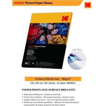 Kodak Фотобумага CAT 9891-624, 210 × 297 мм, 180 г/м², глянцевая, 25 листов (CAT 9891-624)