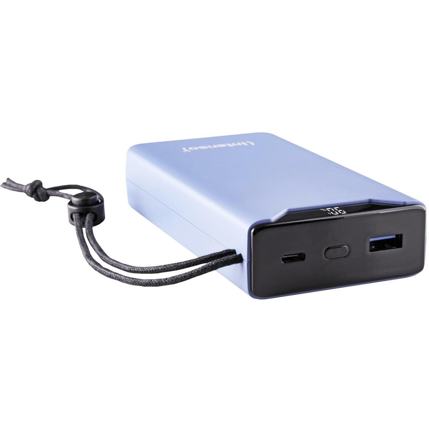 Intenso Power Bank 7332055, 20000 мАч, Li-Полимер, 20 Вт, 1x USB Type-A, 1x USB Type-C, защита от ЭСД, защита от перезарядки (7332055)
