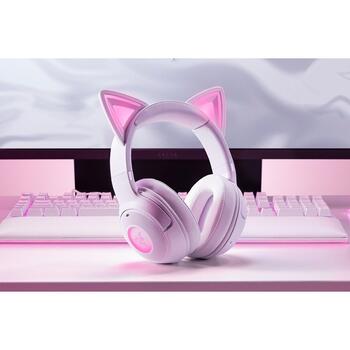Razer наушники Kraken Kitty V2 BT RZ04-04860600-R3M1, 32 Ω, 20-20k Гц, Bluetooth 5.2, 40 ч, белый, беспроводные, накладные (RZ04-04860600-R3M1)