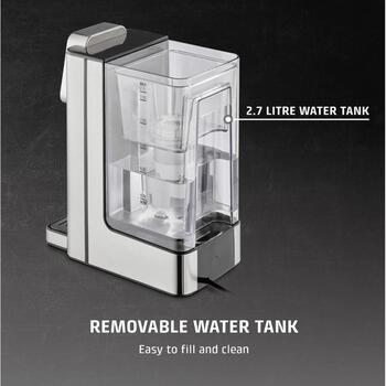 Caso HW 666 Inox | Turbo Hot Water Dispenser | Electric | 2200-2600 W | 2.7 L | Plastic/Stainless Steel | Stainless steel/Black (01876)
