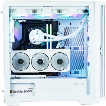 Zalman Z10 DUO White, ATX Mid Tower korpuss, 4x120mm ARGB ventilatori, 7 sloti, 2xUSB 3.0, USB-C, 39.5cm GPU, 17.3cm CPU (Z10 DUO White)