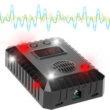 Soens 730721 grauzēju atbaidītājs, 9-65 kHz, 50-80 m2, 5/12 V, 0.6 W, ultraskaņa un LED, automātiskais režīms (730721)