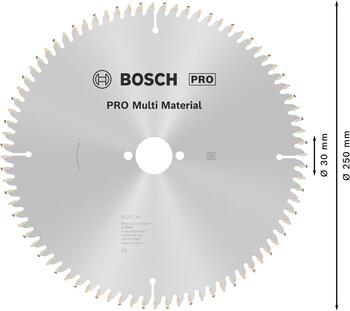 Ripzāģa disks 250x30 mm Multi material, Paneļzāģiem PRO MULTI MATERIAL RIPZĀĢA ASMENS, 2608640516, BOSCH (2608640516)