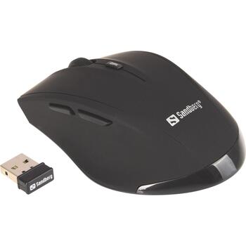 Sandberg bezvadu pele Pro 630-06, 60g, 1600 DPI, 5 pogas, RF bezvadu, 10m, USB Type-A, RoHS (630-06)