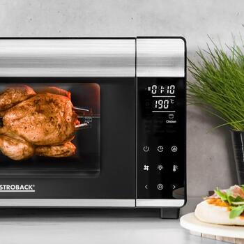 Gastroback Design Bistro печь 42814, 1500 Вт, 3 пиццы, 1 печь, 5 нагревательных элементов, 30 см, 26 л, цифровой таймер (42814)