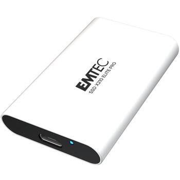 Emtec Портативный SSD ECSSD250GX210P, 250 ГБ, 1100 МБ/с, 850 МБ/с, USB-C 3.2 Gen2x2, ударопрочный, совместим с Mac и Windows (ECSSD250GX210P)