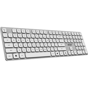 MSI FORGE K210 W COMBO WHITE, беспроводная клавиатура и мышь, USB, QWERTY, 1600 DPI, 6 кнопок, белый (FORGE K210 W COMBO WHITE)