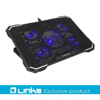 White Shark Охлаждающая подставка ICE-GHOST, ICE-GHOST, 2 USB, 5 вентиляторов, 1000-2500 об/мин, 5-15 дБ, 6 уровней высоты (ICE-GHOST)