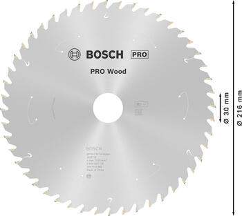 Standard for Wood 216x30x1.7/1.2x48T, Galda zāģiem PRO WOOD CORDLESS RIPZĀĢA ASMENS, 2608837726, BOSCH (2608837726)