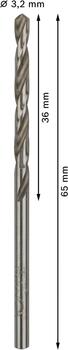 Urbjmašīnām/skrūvgriežiem PRO METAL HSS-G STANDARTA SPIRĀLVEIDA URBJA GARUMS, 2608595056 BOSCH (2608595056)