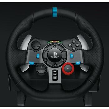 Logitech Руль + педали 941-000112, 1.8 м USB кабель, черный, алюминий, кожа, нержавеющая сталь, 900° поворот (941-000112)