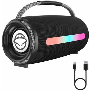 Manta Bluetooth колонка SPK140GO-BK, 20W, 110Hz-18KHz, FM, TWS, SUPERBASS, портативный дизайн (SPK140GO-BK)