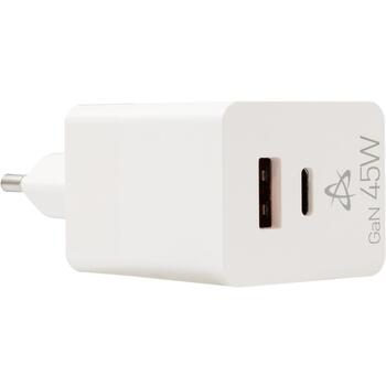 Sbox Lādētājs HC-45, 100-240V, 5V/3A, 9V/3A, 12V/3.75A, 2xUSB-A, 2xUSB-C, GaN tehnoloģija (HC-45)