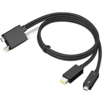 Lenovo ThinkPad Thunderbolt 4 Darbstacijas Doka Sadales Kabelis 4X91K16970, 70cm, 40Gbps, 100W uzlāde (4X91K16970)