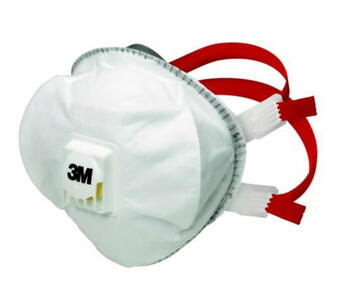 3M Пылезащитная маска с клапаном FFP3 T8835, 0.033кг, 50xTLV, 5 шт. в упаковке (T8835)