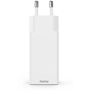 Hama 00201996 GaN зарядное устройство, 2x USB-C, 1x USB-A, PD, 65W, белый (00201996)