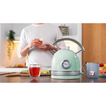 Cecotec Kettle | ThermoSense 420 Vintage | 2200 W | Electric | 1.8 L | Stainless steel | 360° rotational base | Light Green (1483)