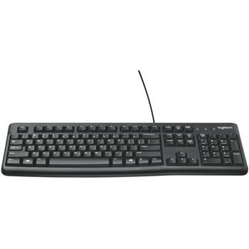 Logitech Klaviatūra K120 920-002508 USB, 1.5 m kabelis, QWERTY, melna, pilna izmēra, izturīga pret izliešanu (920-002508)
