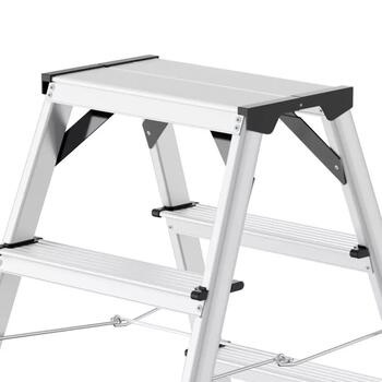 Hailo Двусторонняя лестница D60 StandardLine 038657007, 309см, 9кг, 150кг, 166x54x20см, Soft-Grip ножки (038657007)