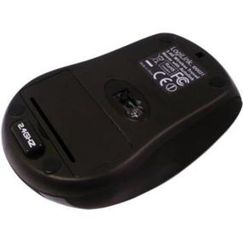 Logilink оптическая беспроводная мышь ID0031, 800/1600 dpi, 2.4 ГГц, 10 м, 3 кнопки, USB, прокрутка, Plug and Play, черная (ID0031)
