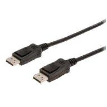 Digitus кабель подключения DisplayPort AK-340103-020-S, 2м, черный, версия 1.1a, формованный, медный центральный провод (AK-340103-020-S)
