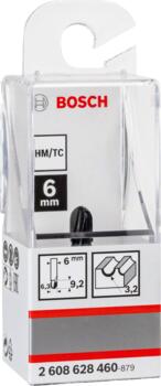 Padziļinājumu frēze 6 mm R1 3.2 mm, D 6.35 mm, Rokas frēzēm, malu frēzēm IELIEKTO GROPJU FRĒZE STANDARD FOR WOOD, 2608628460, BOSCH (2608628460)