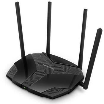 Mercusys беспроводной маршрутизатор MR80X, 3000 Мбит/с, 4 порта, Dual-band, Wi-Fi 6, RJ-45, SPI брандмауэр, 4 антенны (MR80X)