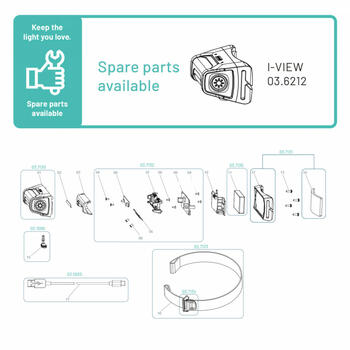 Galvas lukturis LED I-VIEW 400lm, uzlādējams, Scangrip, 03.6212, IP65, 2 W COB LED spuldze, 100/1000 luksi @ 0,5 m, 80 / 160 lūmeni, 1,5-15 h darbības laiks, 3,5 h lādēšanas laiks, 1600 mAh akumulators (03.6212)