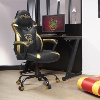 Subsonic Игровое кресло SA5573-H5, 64см, 110-120см, черный, золотой, 100кг, регулируемая высота, с подлокотниками (SA5573-H5)