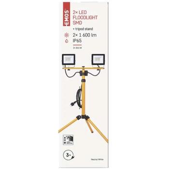 Emos LED прожектор HOBBY SLIM ZS2221.2, 2x20,5 W, 180 мА, 220–240 В, 50 Гц, 25 000 ч, IP65, 2x1600 лм, 120°, алюминий (ZS2221.2)