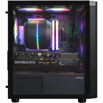 Zalman M4 SE корпус, mATX Mini-Tower, 6x120mm FRGB вентиляторы, черный (M4 SE BLACK)