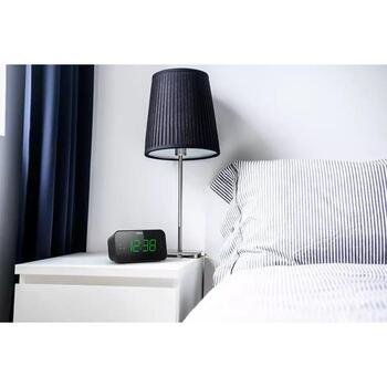 Philips радиобудильник TAR3306/12, FM, 87,5-108 МГц, 20 станций, 2 будильника, таймер сна, LED-дисплей, черный (TAR3306/12)
