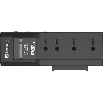 Sandberg USB 3.2 клонер и док 136-49, 10 Гбит/с, 2x, M.2, NVMe, SATA, USB 3.2 Gen 2, черный (136-49)