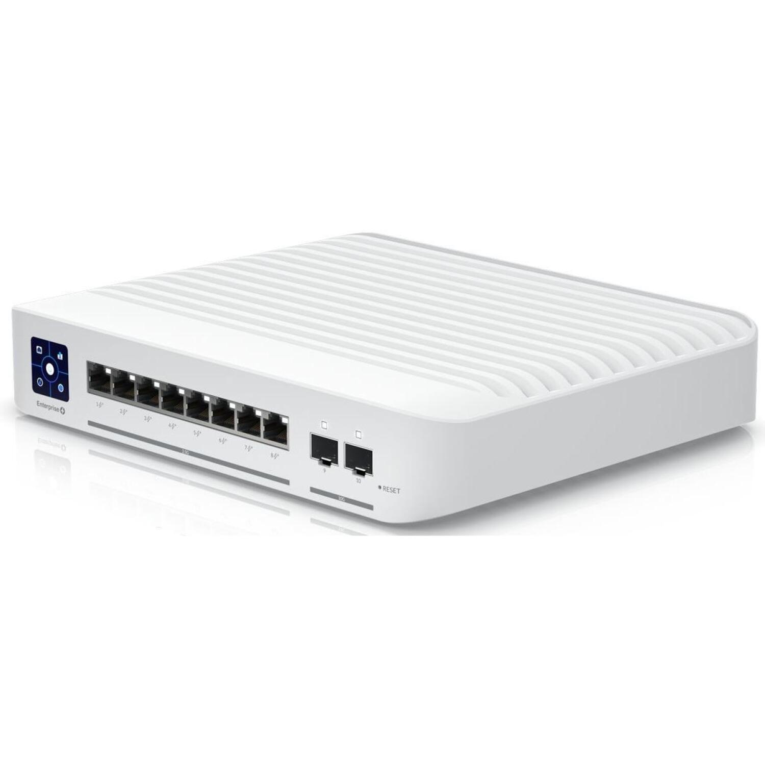 Ubiquiti Komutators USW-Enterprise-8-PoE, 8x2,5GbE PoE+ RJ45, 2x10G SFP+, 150W AC/DC, 1,3