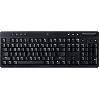 Razer BlackWidow V4 Low-profile HyperSpeed RZ03-05271500-R3M1, RGB Chroma, 2.4GHz, Bluetooth, USB-C, dzeltenais lineārais slēdzis (RZ03-05271500-R3M1)