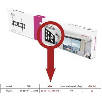 Emos televizora sienas stiprinājums KT2265, 32–90