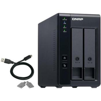 Qnap Uzglabāšanas sistēma TR-002 2 Bay USB Type-C, 2 SATA 3.5 collu disku, 1 USB-C, 10.15 W, strāvas adapteris 36W (TR-002)