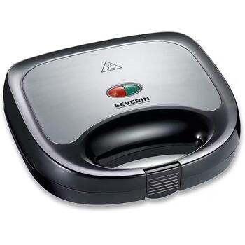 Severin Sviestmaižu tosteris SA 2969, 600W, melna/nerūsējošā tērauda, indikatora lampiņa, nelīpošs pārklājums, neslīdošas pēdas (SA 2969)