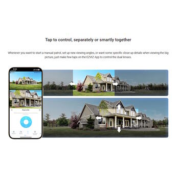 Ezviz HB90/SP WIFI Outdoor IP65 Dual lens 4MP+4MP Smart Pan & Tilt Battery Camera MicroSD / Night vision White (CS-HB90/SP)