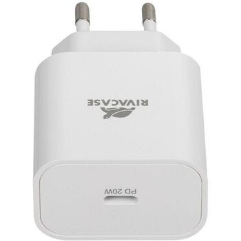 Rivacase мобильное зарядное устройство PS4101 W00, 110-240V, 1м, 1xUSB Type-C, быстрая зарядка, универсальное (PS4101W00WHITE)