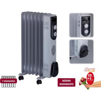 Jata Обогреватель R107 DB, 1500W, 3 уровня мощности, регулируемый термостат, защита от перегрева, вращающиеся колеса (R107 DB)