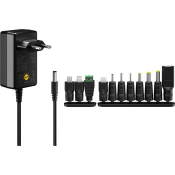 Goobay Strāvas adapteris 74436, 5-15V, 36W, 2.4A, 1x strāvas DC ligzda 5.5mm, melns (74436)