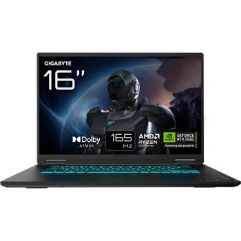 Gigabyte klēpjdators A16 GAMING 3WHK3EEC94SH, 16 collas, IPS, WQXGA, 2560 x 1600 pikseļi, 165 Hz, AMD Ryzen 7 260, 16 GB (3WHK3EEC94SH)