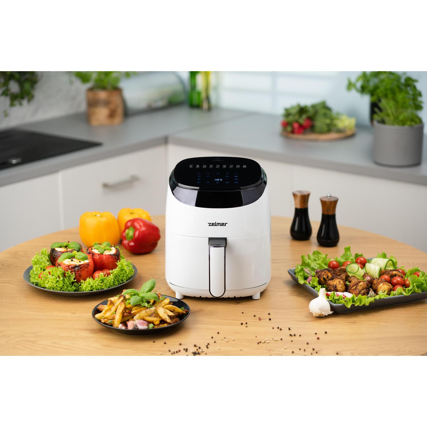 Zelmer Gaisa fritieris ZAF3551W 72805694P, 1200 W, 3.5 l, 9 programmas, automātiskā temperatūra, neslīdošas kājas (72805694P)