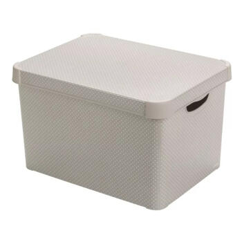 Коробка с крышкой Deco Stockholm L 39,5x29,5x23,5cm Dots 0804711F52 Curver (0804711F52)