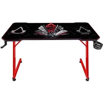 Subsonic Игровой стол Assassins Creed SA5706-AC1, 120см, 60см, 75см, 18кг, черный, красный, сталь, MDF, регулировка высоты (SA5706-AC1)