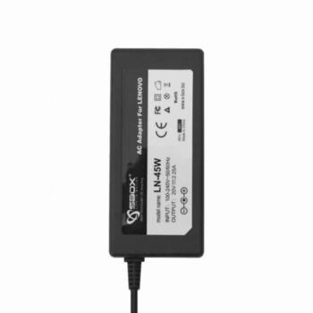 Sbox adapteris Lenovo klēpjdatoriem LN-45W, 45W, 100V-240V / 1,7A, 20V / 2,25A, >82%, taisnstūra savienotājs (LN-45W)