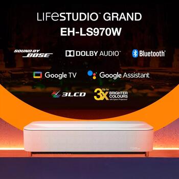 Epson Projektors EH-LS970W V11HB83040, 4000 ANSI lūmenus, 4K UHD (3840 x 2160), Wi-Fi, 0.16 - 0.40:1, 1.07 miljardi krāsu (V11HB83040)
